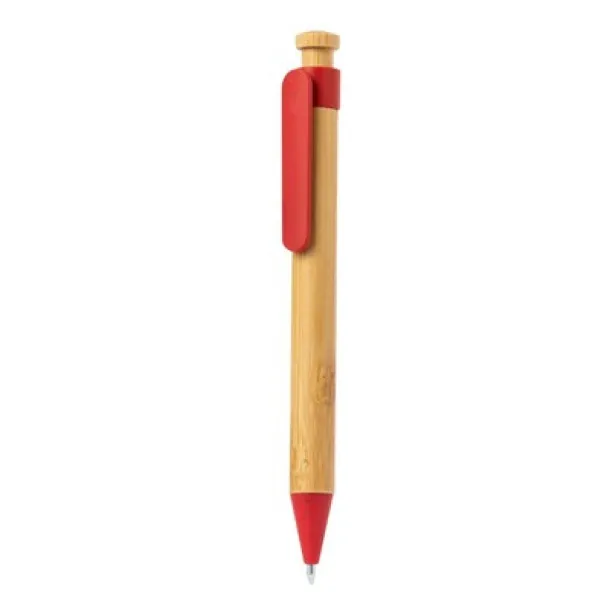  Bamboo ball pen Crvena
