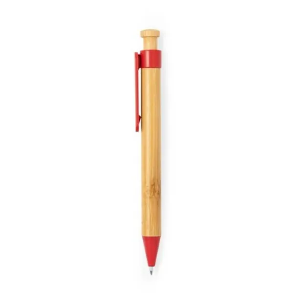  Bamboo ball pen red