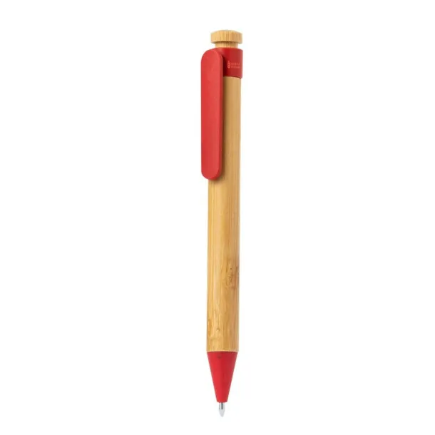  Bamboo ball pen red