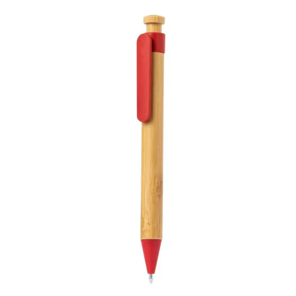  Bamboo ball pen red