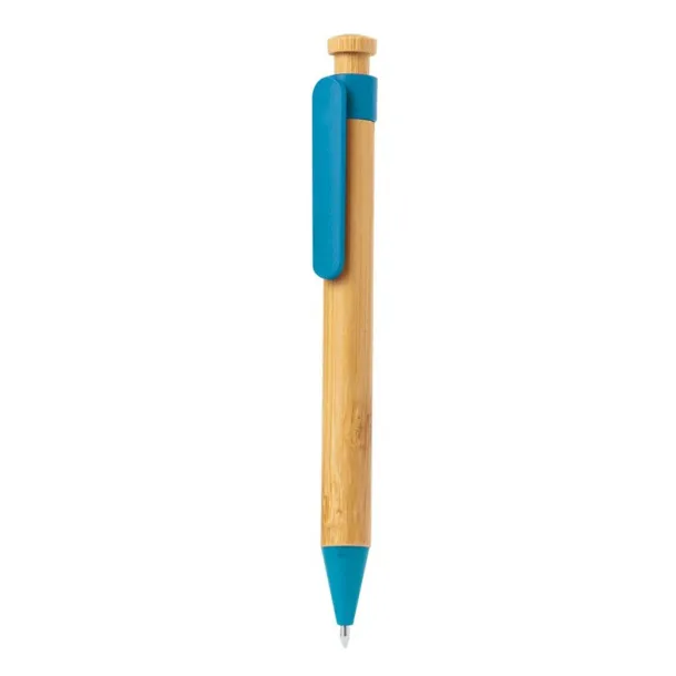  Bamboo ball pen blue