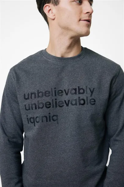  Iqoniq Denali neobojeni pulover od recikiranog pamuka, 340 g/m² - iqoniq heather anthracite