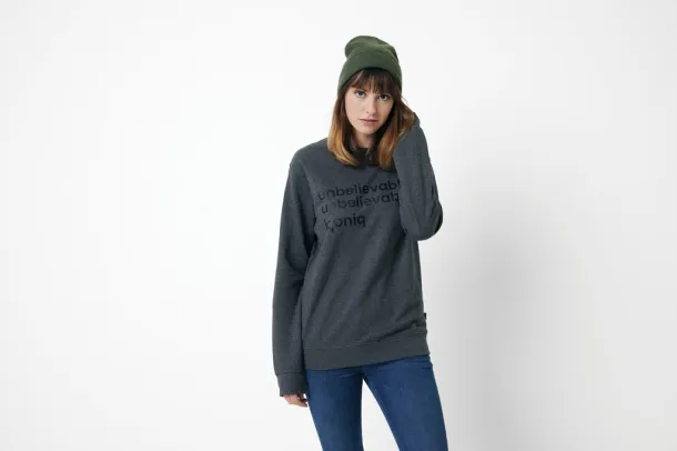  Iqoniq Denali neobojeni pulover od recikiranog pamuka, 340 g/m² - iqoniq heather anthracite