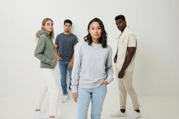  Iqoniq Denali neobojeni pulover od recikiranog pamuka - iqoniq heather anthracite