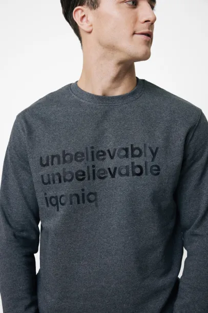  Iqoniq Denali neobojeni pulover od recikiranog pamuka, 340 g/m² - iqoniq heather anthracite