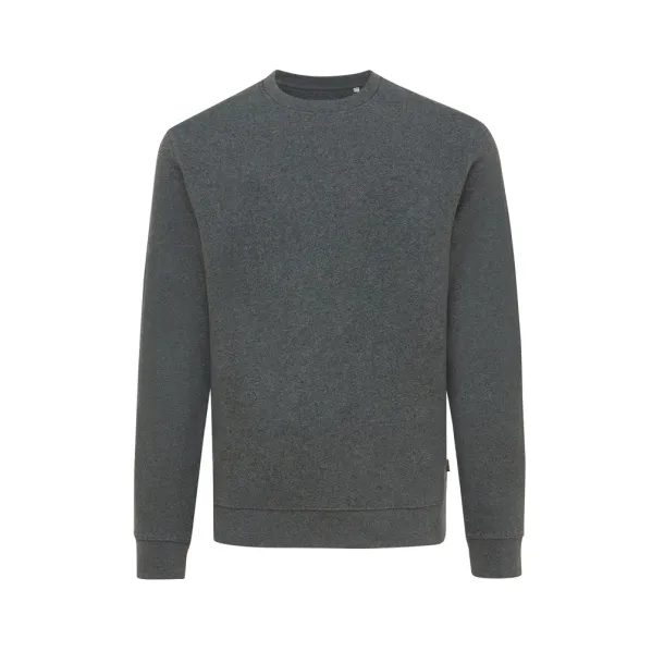  Iqoniq Denali recycled cotton crew neck undyed, natural raw - iqoniq heather anthracite