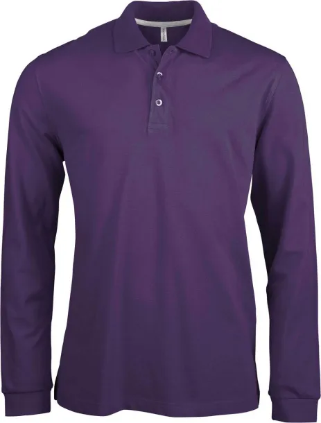  MEN'S LONG-SLEEVED POLO SHIRT - Kariban Ljubičasta