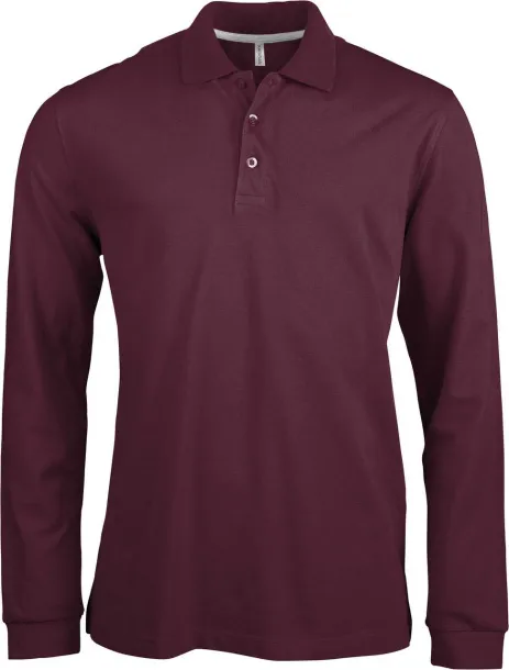  MEN'S LONG-SLEEVED POLO SHIRT - Kariban Wine