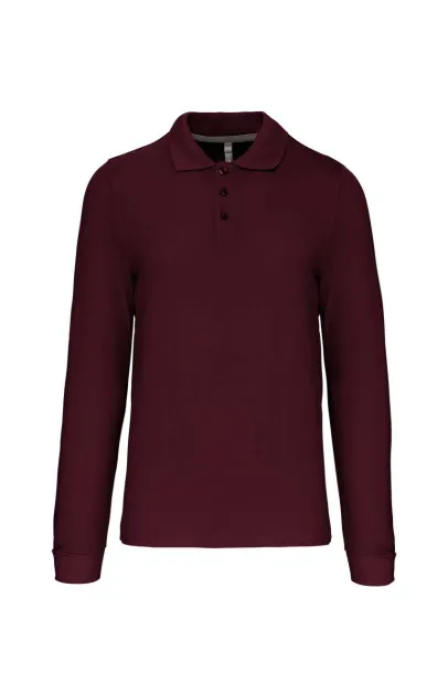  MEN'S LONG-SLEEVED POLO SHIRT - Kariban Wine