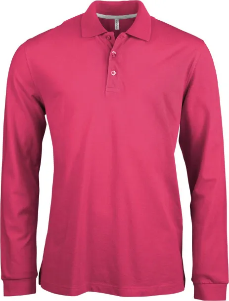  MEN'S LONG-SLEEVED POLO SHIRT - Kariban Fuchsia