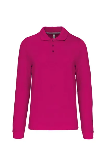  Muška polo majica dugih rukava, 220 g/m2 - Kariban Fuchsia
