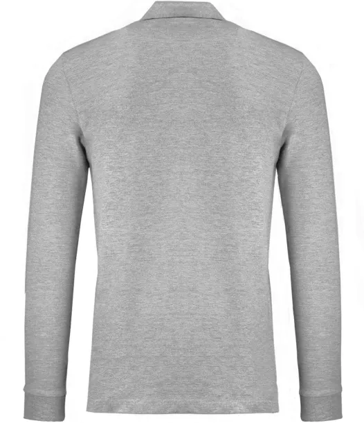  MEN'S LONG-SLEEVED POLO SHIRT - Kariban Oxford Grey