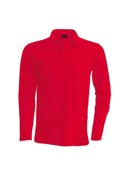  MEN'S LONG-SLEEVED POLO SHIRT - Kariban Red