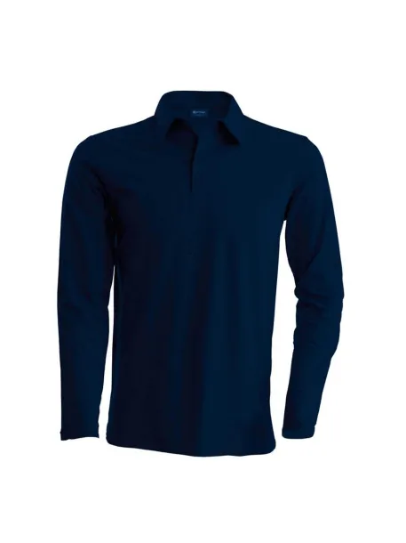  MEN'S LONG-SLEEVED POLO SHIRT - Kariban Navy