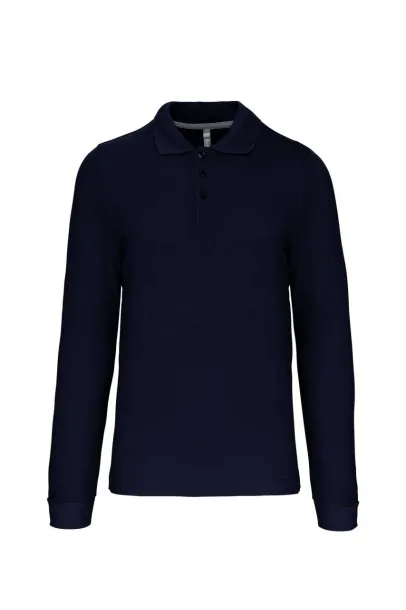  Muška polo majica dugih rukava, 220 g/m2 - Kariban Mornarsko plava