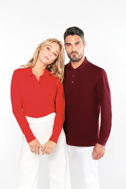  MEN'S LONG-SLEEVED POLO SHIRT - Kariban Pjesak smeđa