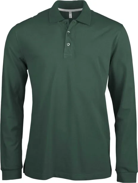  MEN'S LONG-SLEEVED POLO SHIRT - Kariban Šumski zelena