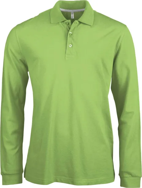  MEN'S LONG-SLEEVED POLO SHIRT - Kariban Lime