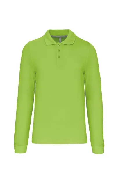  MEN'S LONG-SLEEVED POLO SHIRT - Kariban Lime