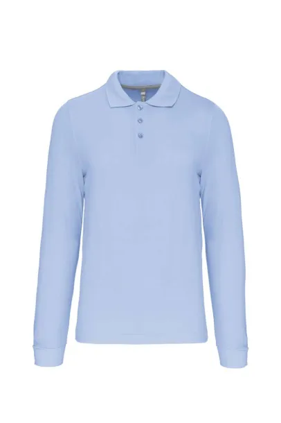  MEN'S LONG-SLEEVED POLO SHIRT - Kariban Sky blue