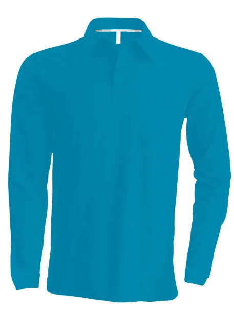  MEN'S LONG-SLEEVED POLO SHIRT - Kariban Tropical Blue