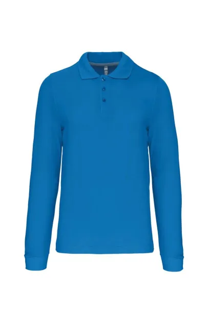 Muška polo majica dugih rukava, 220 g/m2 - Kariban Tropical Blue
