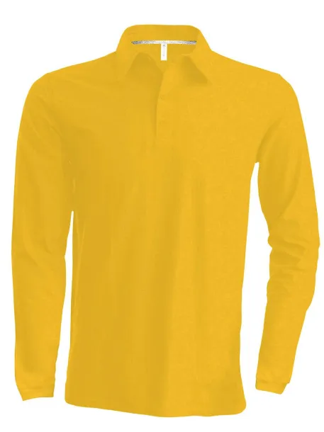  MEN'S LONG-SLEEVED POLO SHIRT - Kariban Yellow