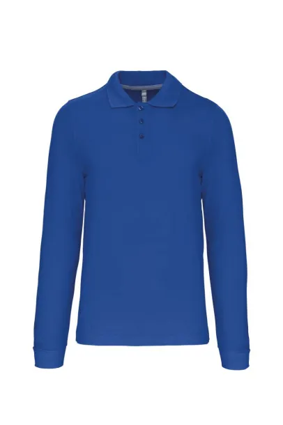  MEN'S LONG-SLEEVED POLO SHIRT - Kariban Light Royal Blue