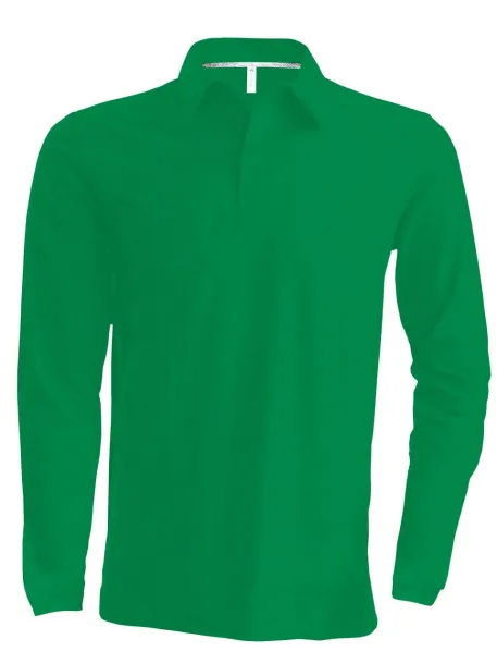  MEN'S LONG-SLEEVED POLO SHIRT - Kariban Kelly Green