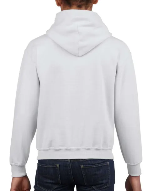  HEAVY BLEND™ YOUTH HOODED SWEATSHIRT - Gildan White