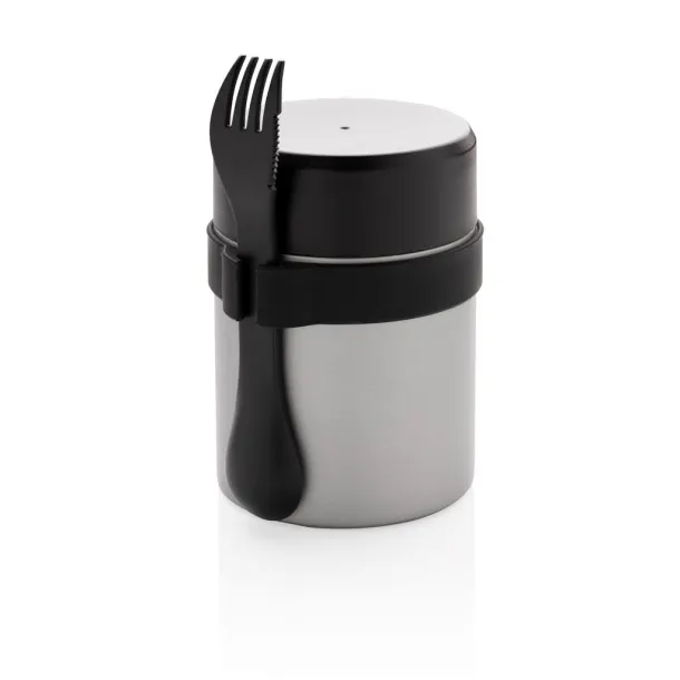  Bogota food flask with ceramic coating - XD Xclusive Silver Black