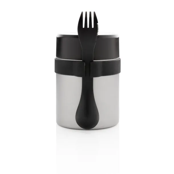  Bogota food flask with ceramic coating - XD Xclusive Silver Black