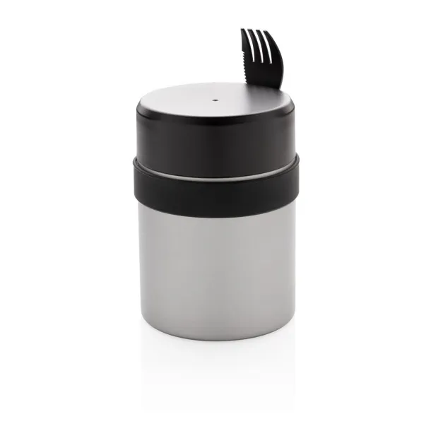  Bogota food flask with ceramic coating - XD Xclusive Silver Black