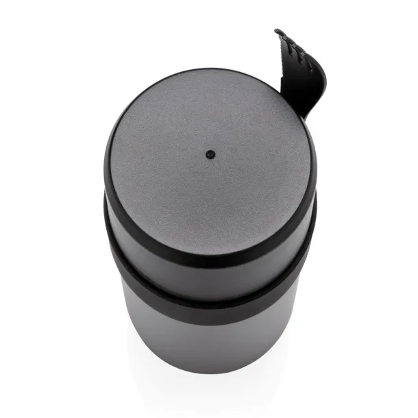  Bogota food flask with ceramic coating - XD Xclusive Silver Black