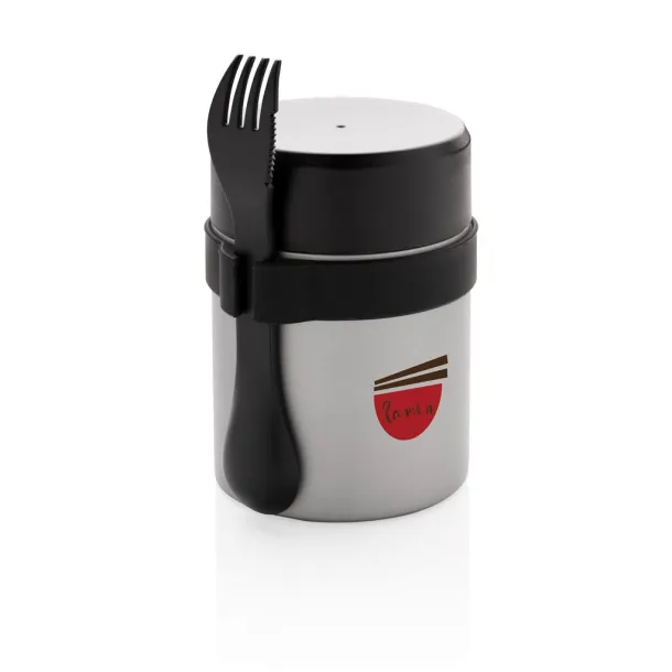  Bogota food flask with ceramic coating - XD Xclusive Silver Black