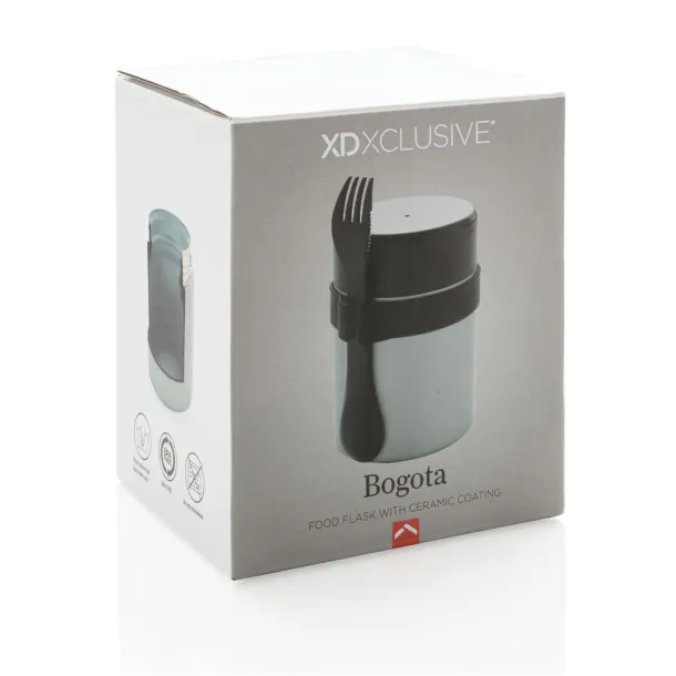  Bogota food flask with ceramic coating - XD Xclusive Silver Black