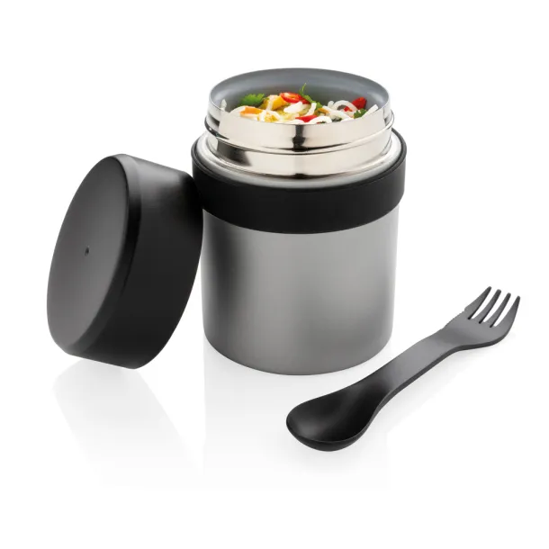  Bogota food flask with ceramic coating - XD Xclusive Silver Black