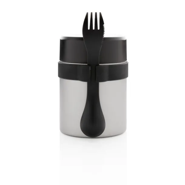  Bogota food flask with ceramic coating - XD Xclusive Silver Black