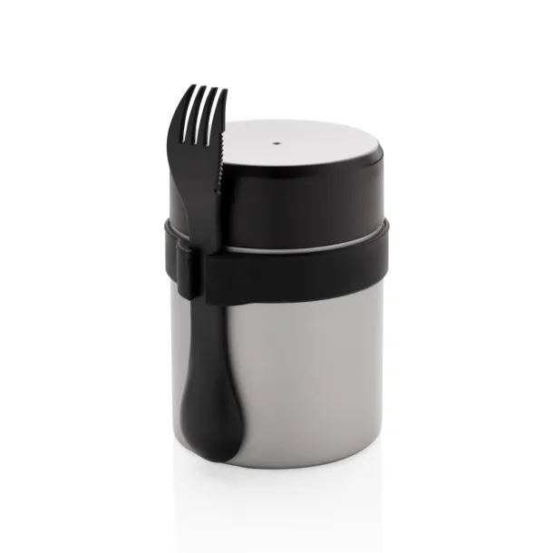  Bogota food flask with ceramic coating - XD Xclusive Silver Black