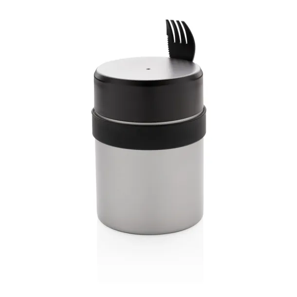  Bogota food flask with ceramic coating - XD Xclusive Silver Black