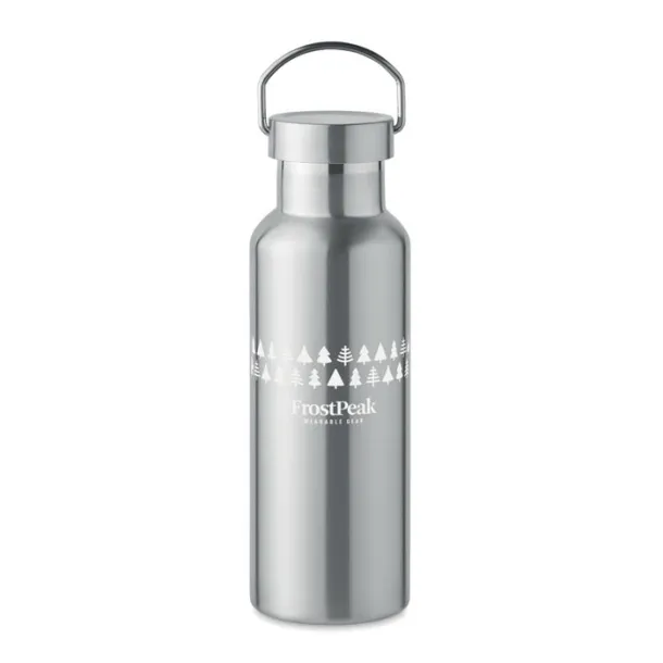 FLORENCE Double wall bottle 500 ml Matt Silver