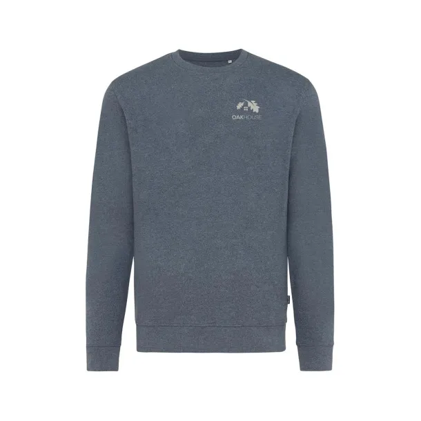  Iqoniq Denali neobojeni pulover od recikiranog pamuka - iqoniq heather navy