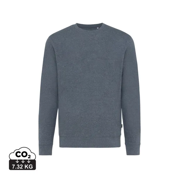  Iqoniq Denali neobojeni pulover od recikiranog pamuka, 340 g/m² - iqoniq heather navy
