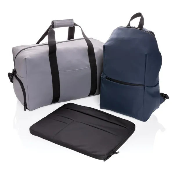  Smooth PU 15.6"laptop sleeve with handle - XD Collection Black