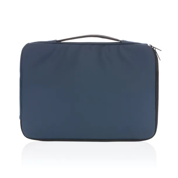  Smooth PU 15.6"laptop sleeve with handle - XD Collection Navy blue 