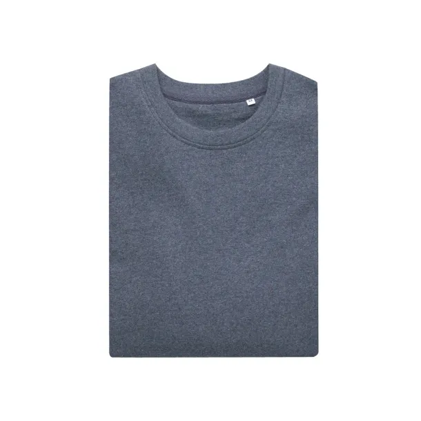  Iqoniq Denali recycled cotton crew neck undyed, natural raw - iqoniq heather navy