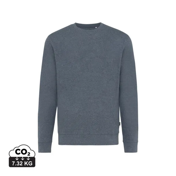  Iqoniq Denali neobojeni pulover od recikiranog pamuka, 340 g/m² - iqoniq heather navy