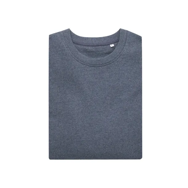  Iqoniq Denali recycled cotton crew neck undyed, natural raw - iqoniq heather navy
