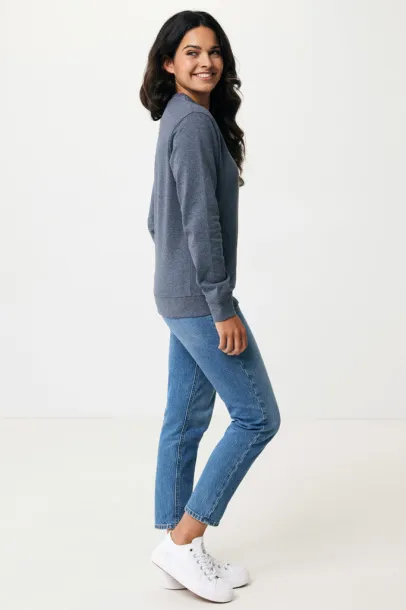  Iqoniq Denali recycled cotton crew neck undyed, natural raw - iqoniq heather navy