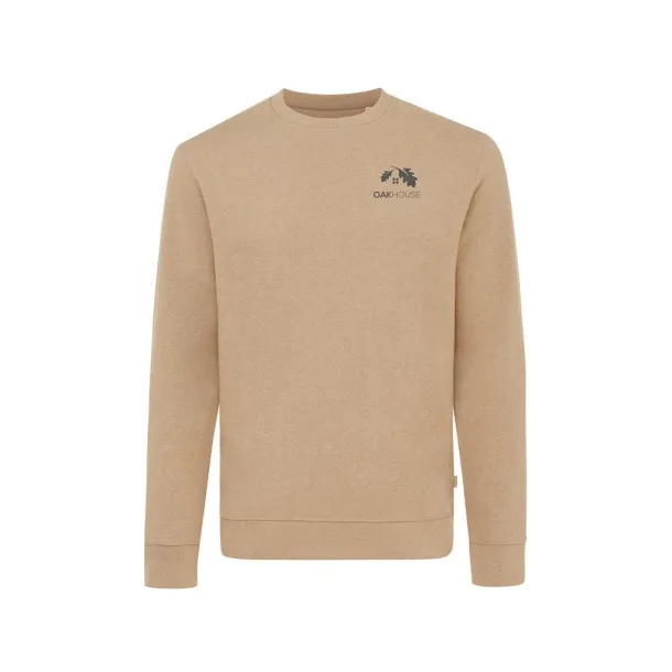  Iqoniq Denali recycled cotton crew neck undyed, natural raw - iqoniq heather brown